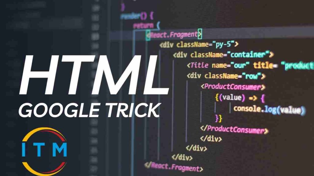 Blink html google trick
